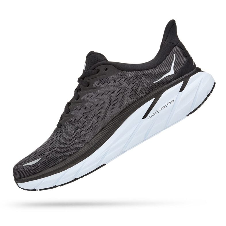 HOKA Clifton 8 Black/White - Imagen 4