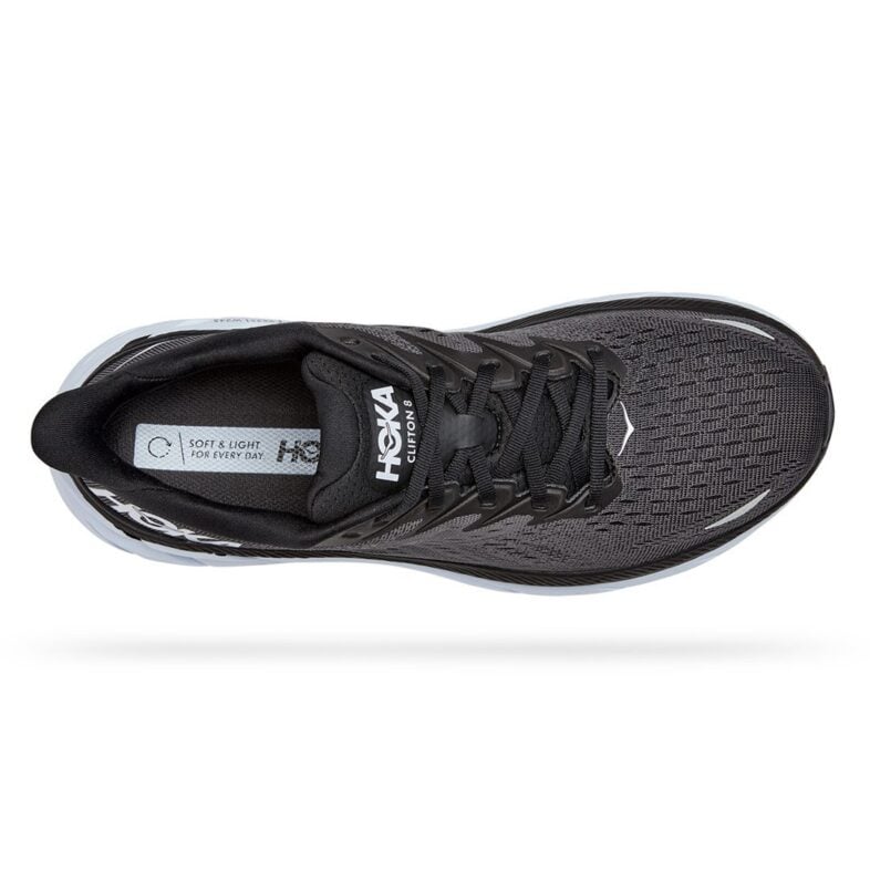 HOKA Clifton 8 Black/White - Imagen 5