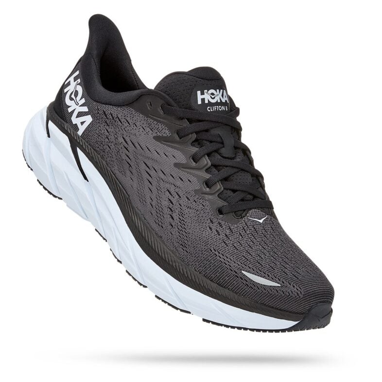 HOKA Clifton 8 Black/White - Imagen 7