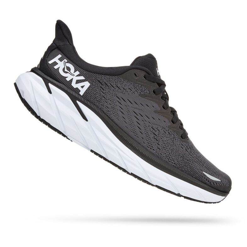 HOKA Clifton 8 Black/White - Imagen 2