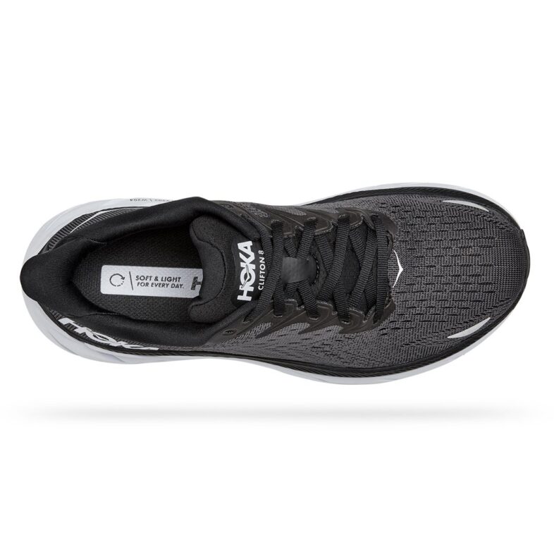 HOKA Clifton 8 Black/White - Imagen 5