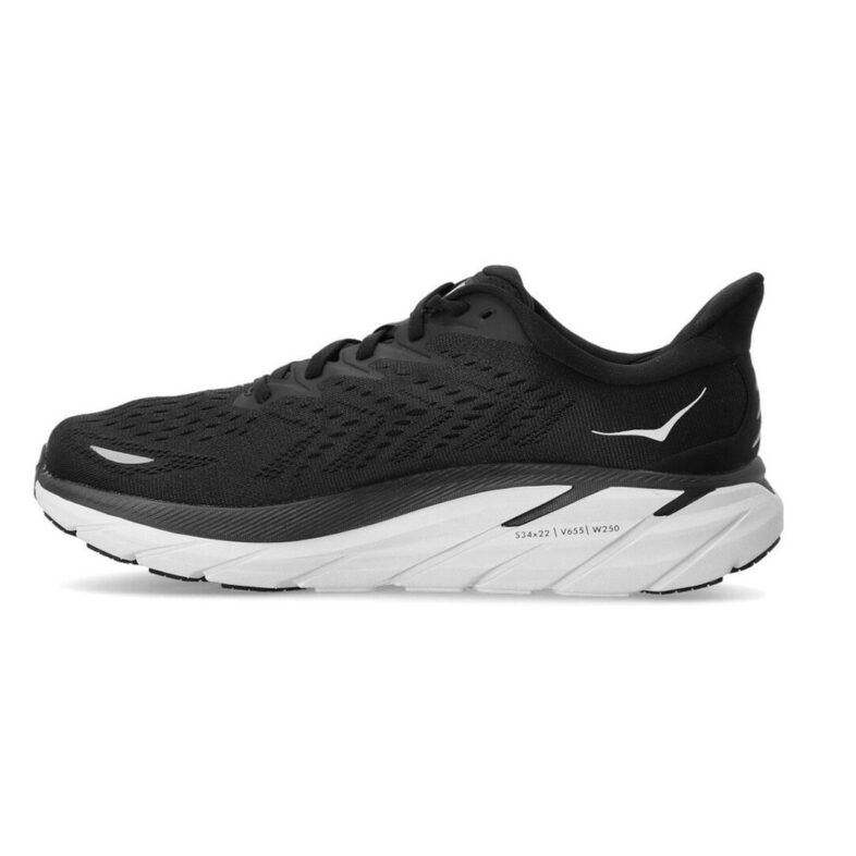 HOKA Clifton 8 Black/White - Imagen 8