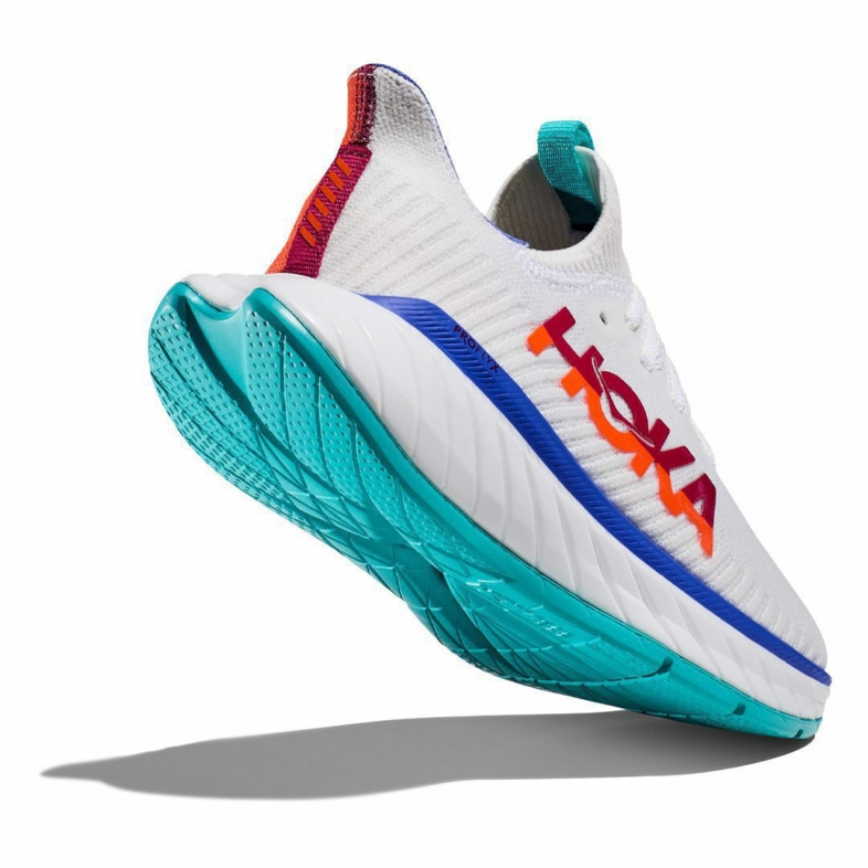 Tenis Para Correr Hoka Carbon X Hombre Blancos Verdes De Hoka