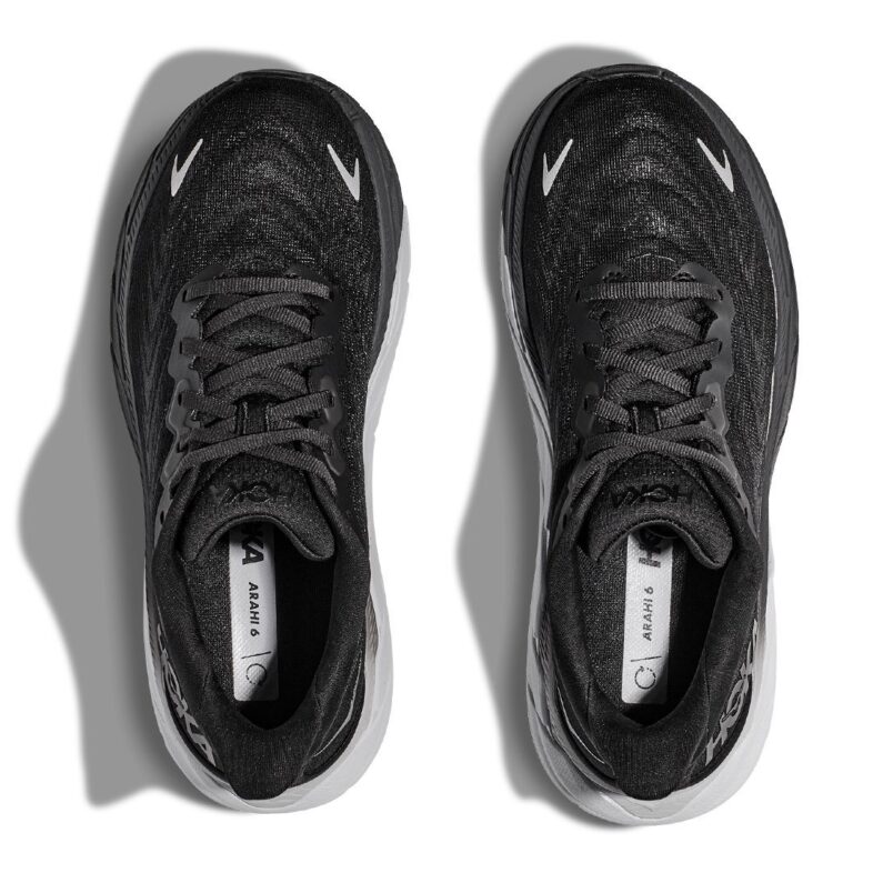 HOKA Arahi 6 Black White - Imagen 2