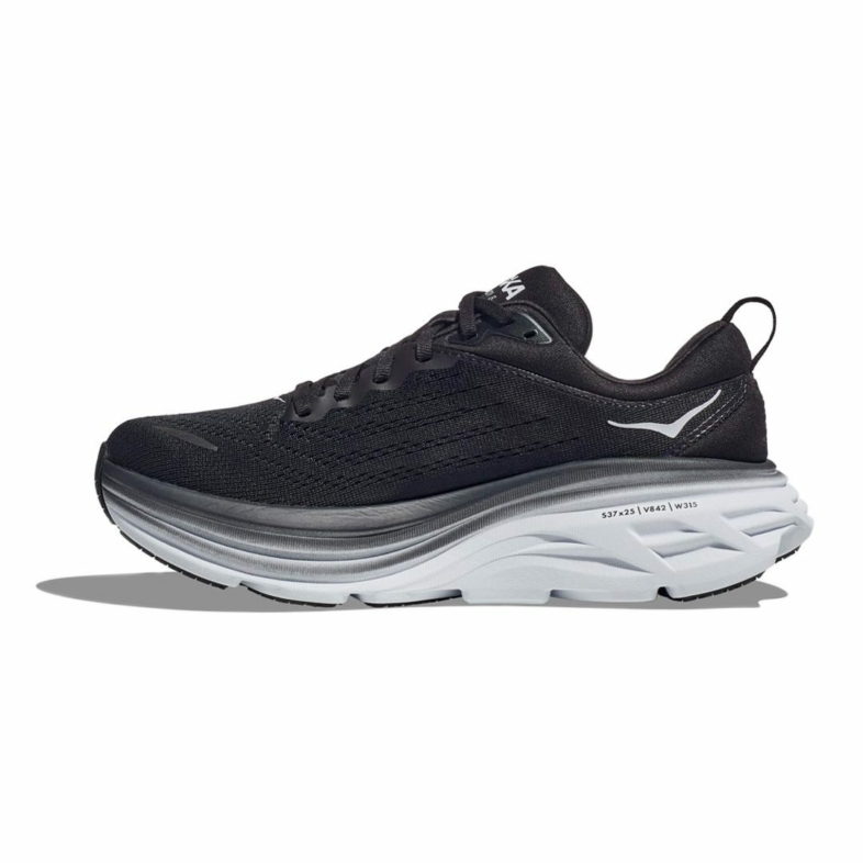 HOKA Bondi 8 Hombre Black White - HOKA® Oficial Chile