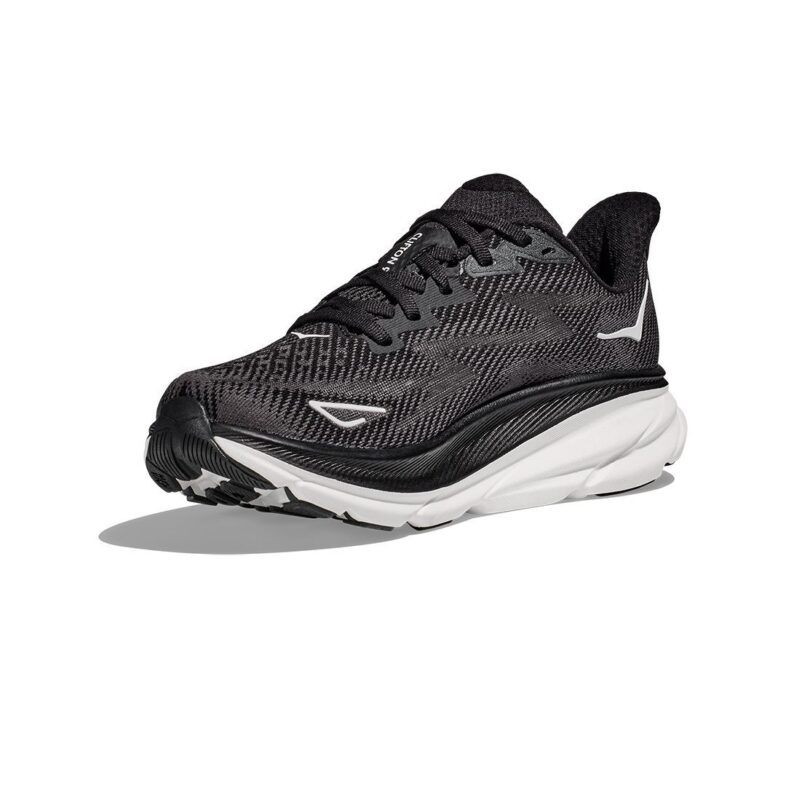 HOKA Clifton 9 Black White - Imagen 4