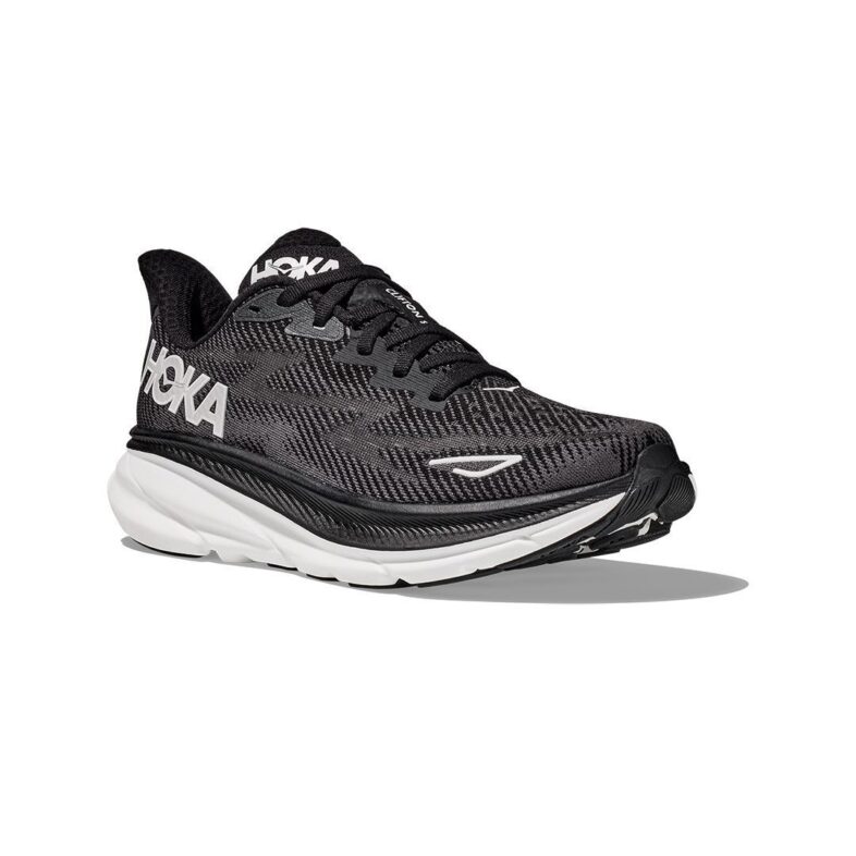 HOKA Clifton 9 Black White - Imagen 6