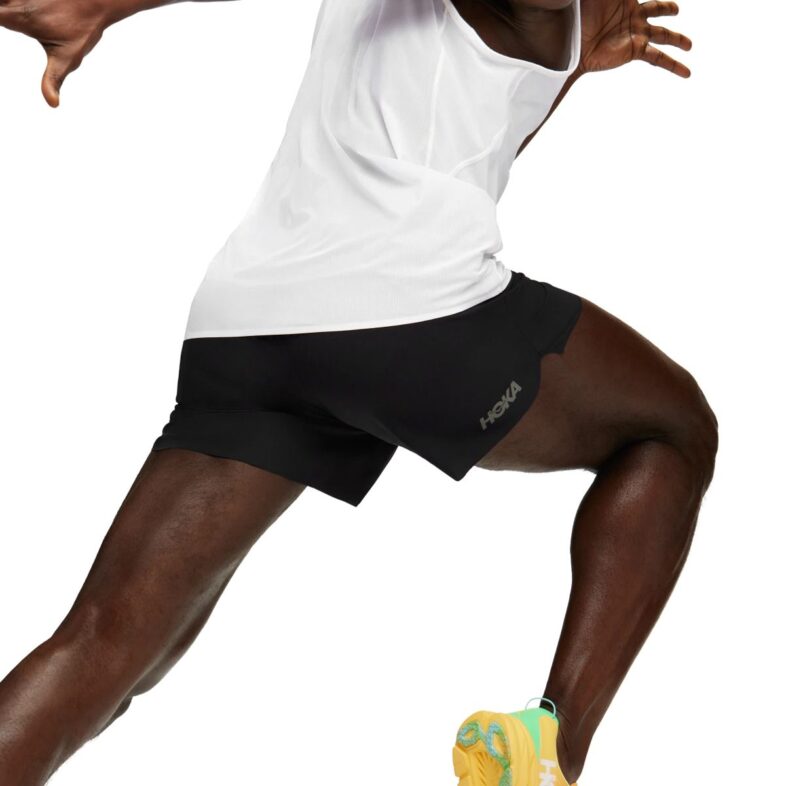 Shorts HOKA Hombre Glide 5' Black - Imagen 4