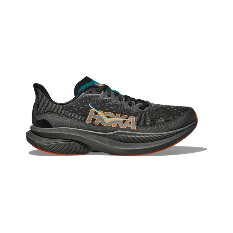 Hoka Mach 6 Hombre Black/Electric Tangerine - HOKA® Oficial Chile