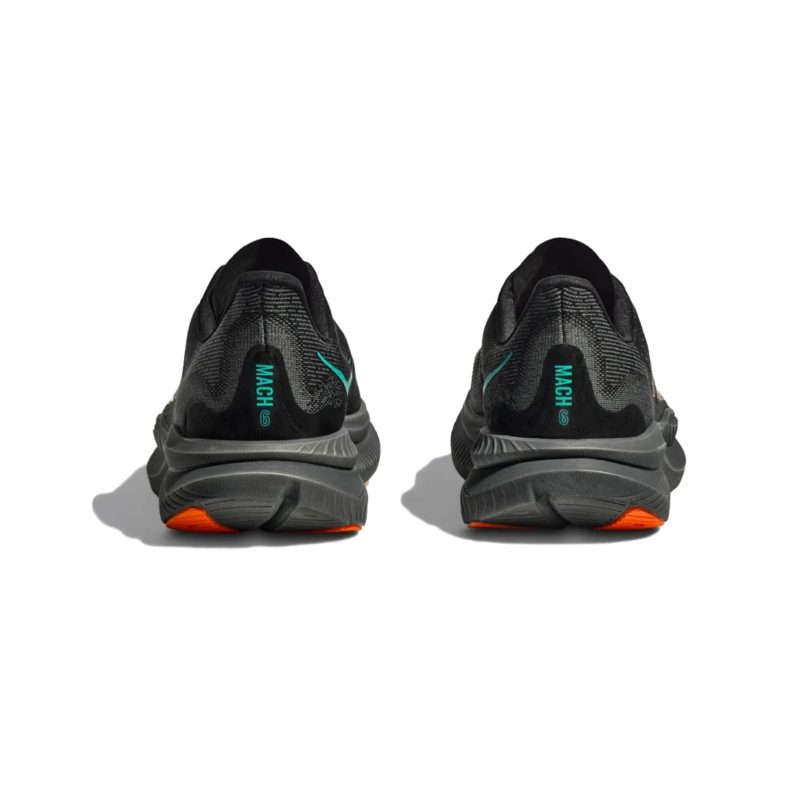 Hoka Mach 6 Hombre Black/Electric Tangerine - HOKA® Oficial Chile