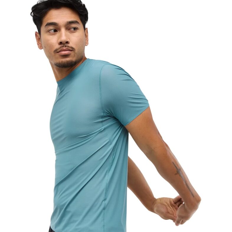 Polera Hoka Hombre Airolite Run Blue - Imagen 4