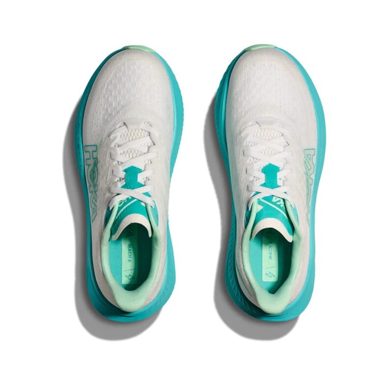 Hoka Mach 6 Mujer White/Cielo Blue - Imagen 2