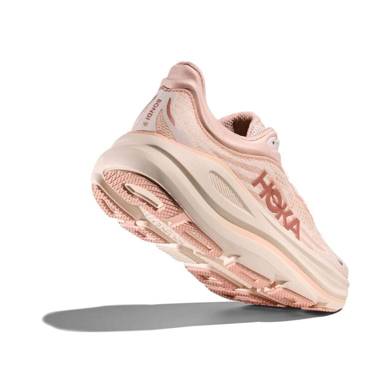 Hoka Bondi 9 Mujer Rose Latte/Rose Cream - Imagen 4