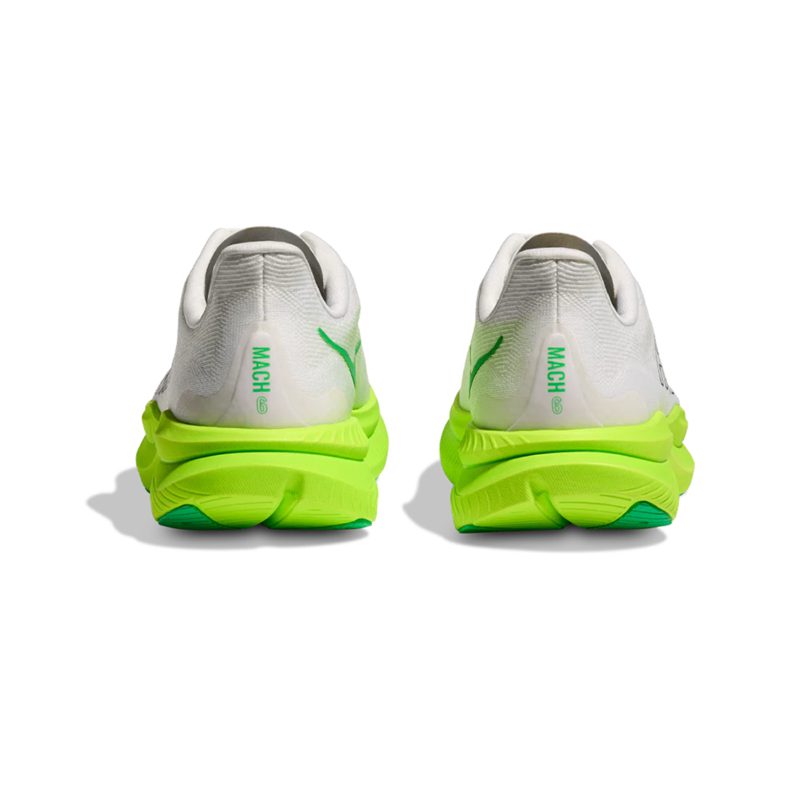 Hoka Mach 6 Hombre White/Neon Lime - HOKA® Oficial Chile