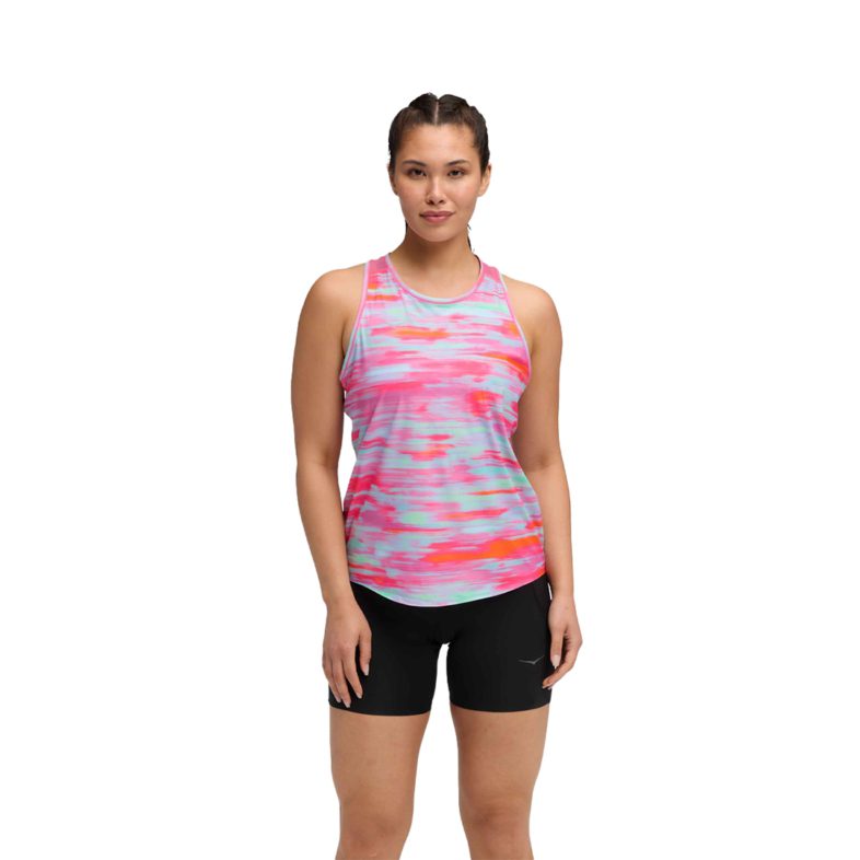 Polera Hoka Airolite Tank 2.0 Pink Blurr