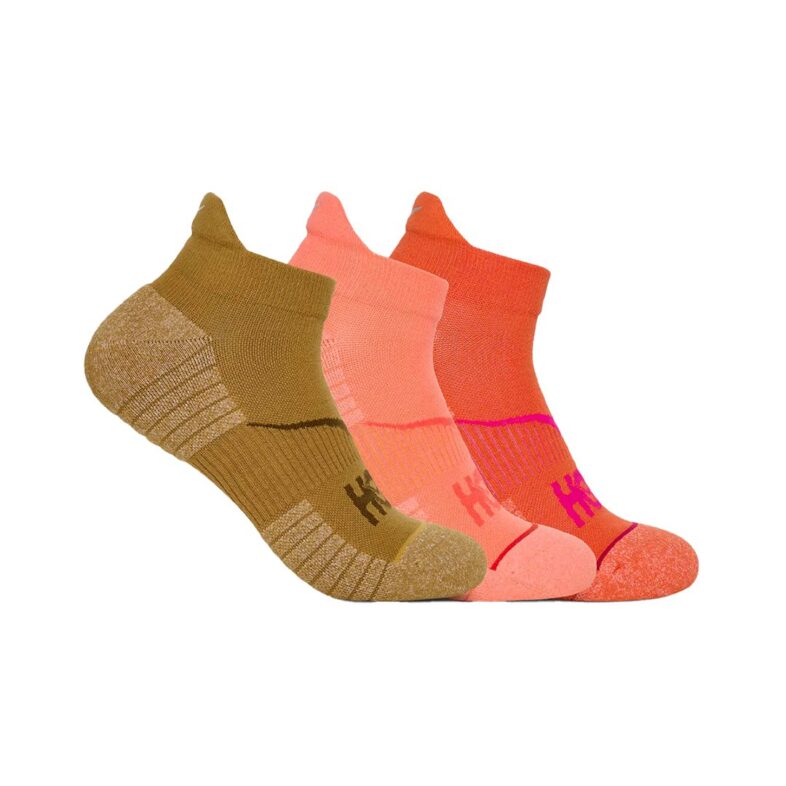 Tripack Calcetines HOKA Shown Run Mustrd seed / Neon cantlpe / Bell pepper