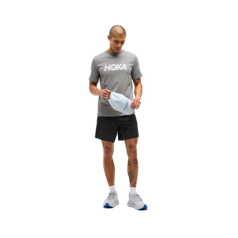 Polera Hoka Core Logo Graphic Galactic Grey - Imagen 3