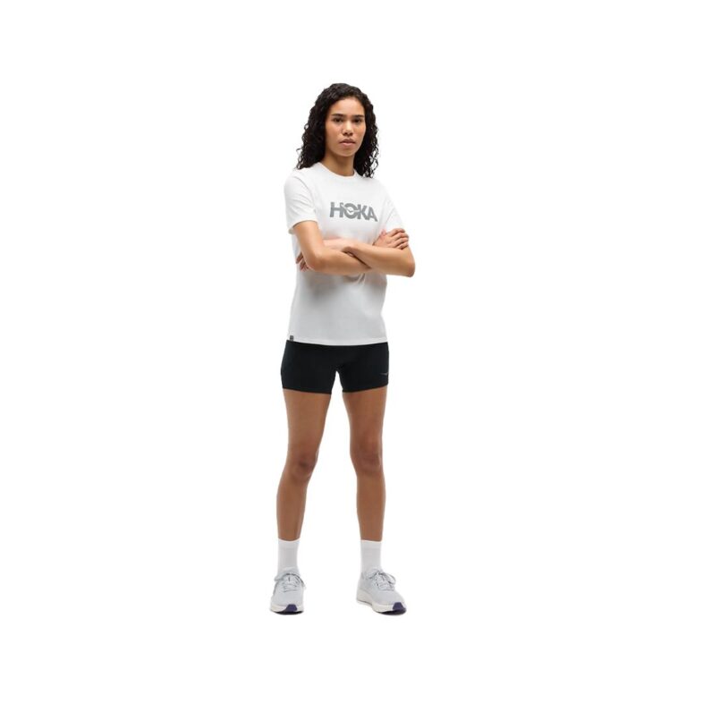 Polera Hoka Mujer CTN SS Tee White - Imagen 3