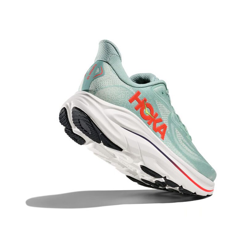 Hoka Clifton 10 Hombre Sage/Neon Flame - Imagen 4