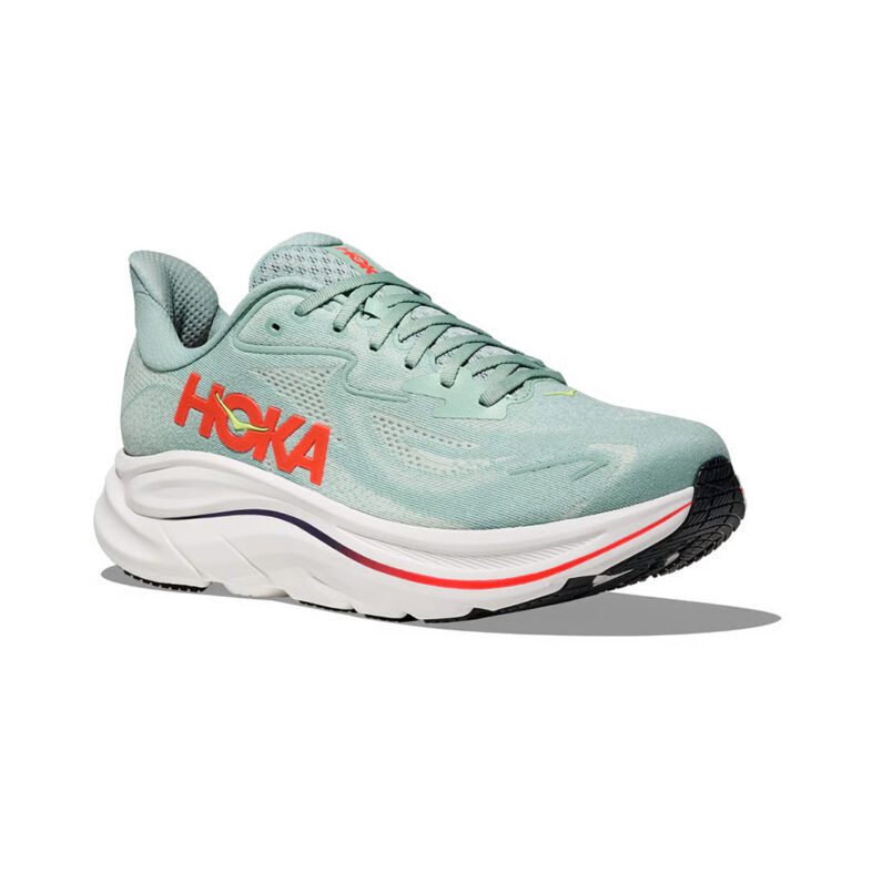 Hoka Clifton 10 Hombre Sage/Neon Flame - Imagen 6