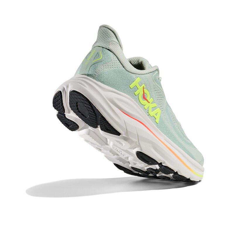 Hoka Clifton 10 Mujer Sea Glass/Neon Flame - Imagen 4