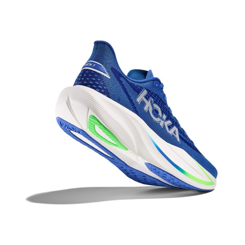 Hoka Mach 7 Hombre Cobalt Blue / Neon Green - Imagen 4