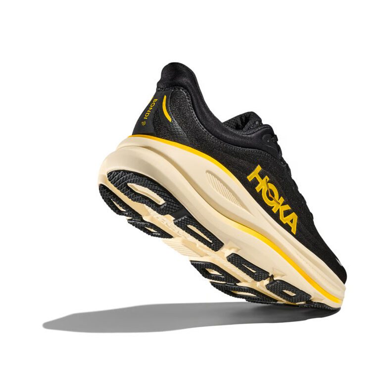 Hoka Bondi 9 Hombre Carbon Black / Yellow Gold - Imagen 4