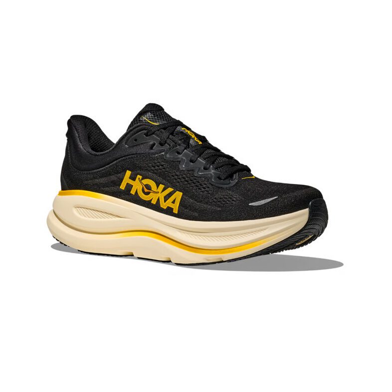 Hoka Bondi 9 Hombre Carbon Black / Yellow Gold - Imagen 6