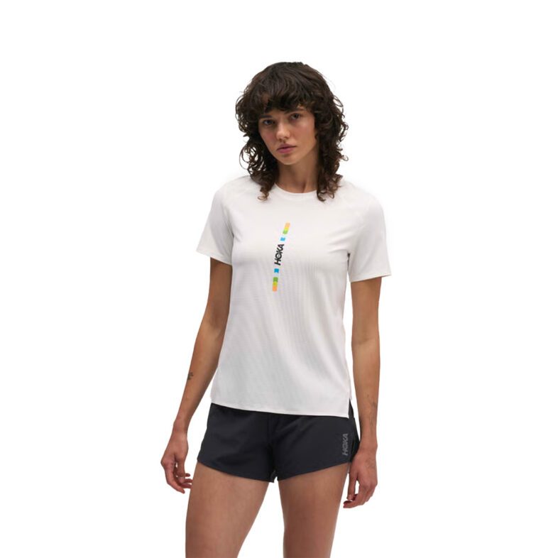 Polera Hoka Mujer Veryrun SS Joy Part White
