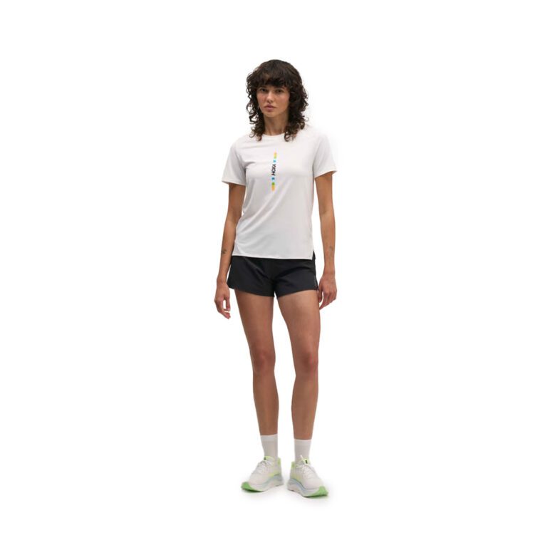 Polera Hoka Mujer Veryrun SS Joy Part White - Imagen 3