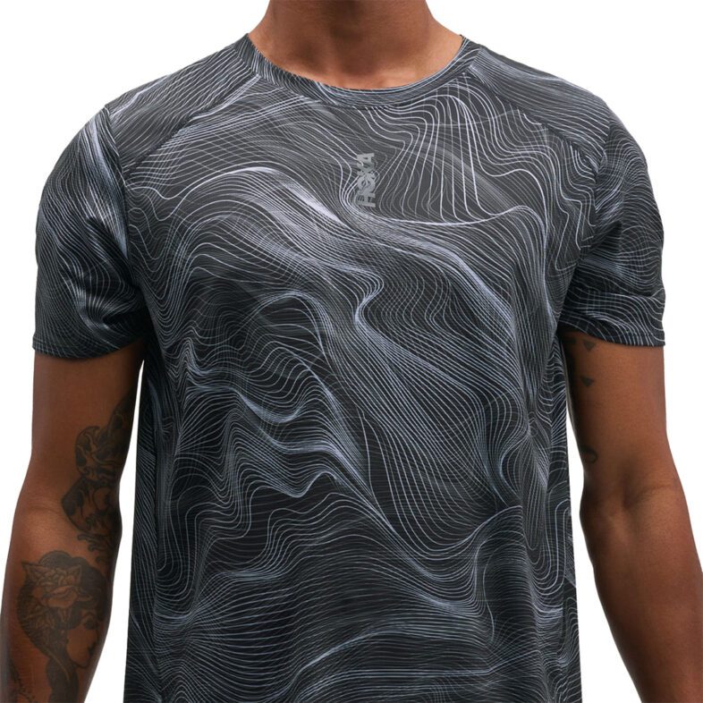 Polera Hoka Everyrun Black / White - Imagen 4