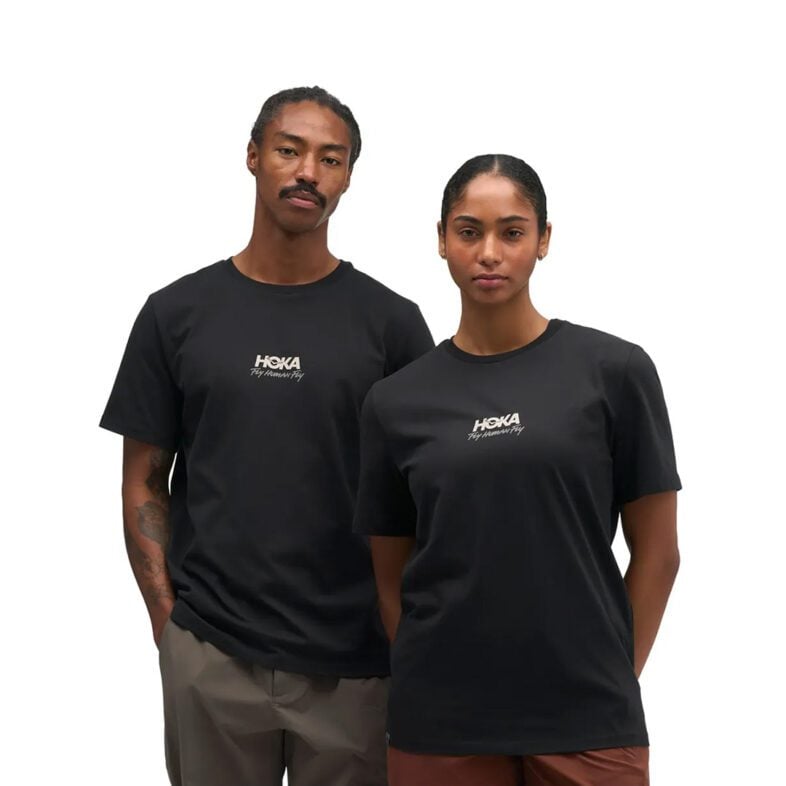 Polera Hoka Unisex Mosaic Logo Black - Imagen 1