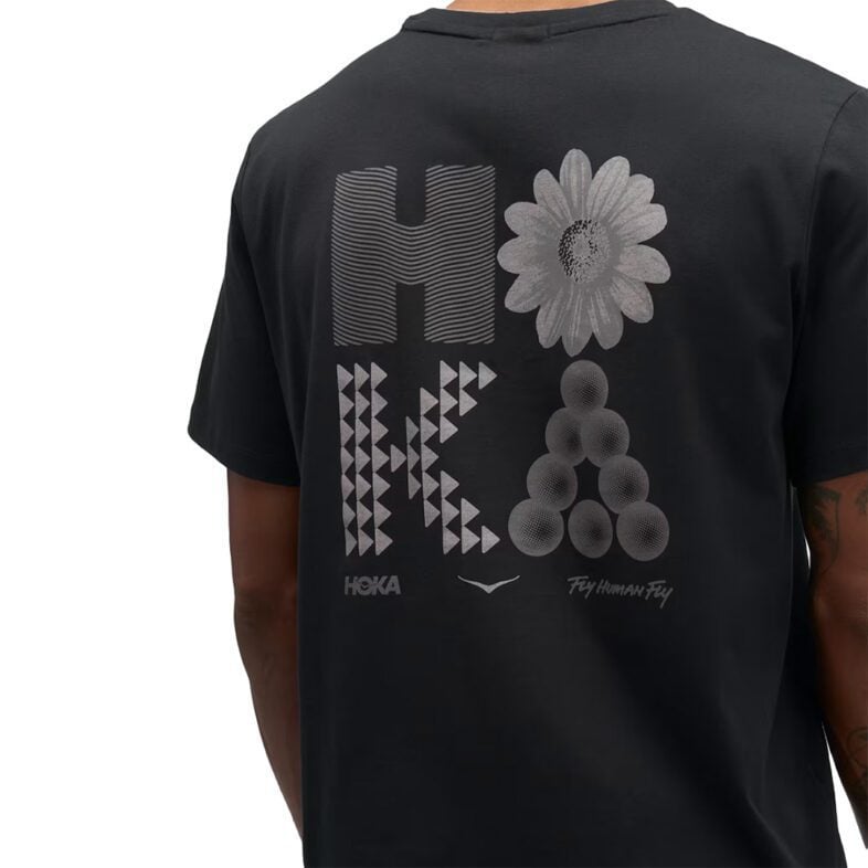 Polera Hoka Unisex Mosaic Logo Black - Imagen 2