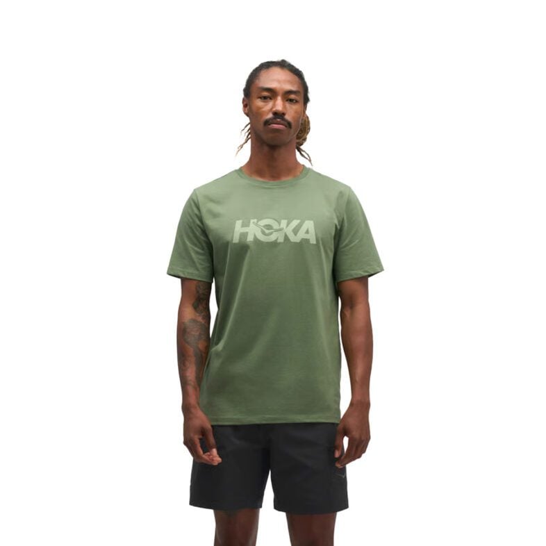 Polera Hoka Core Logo Green