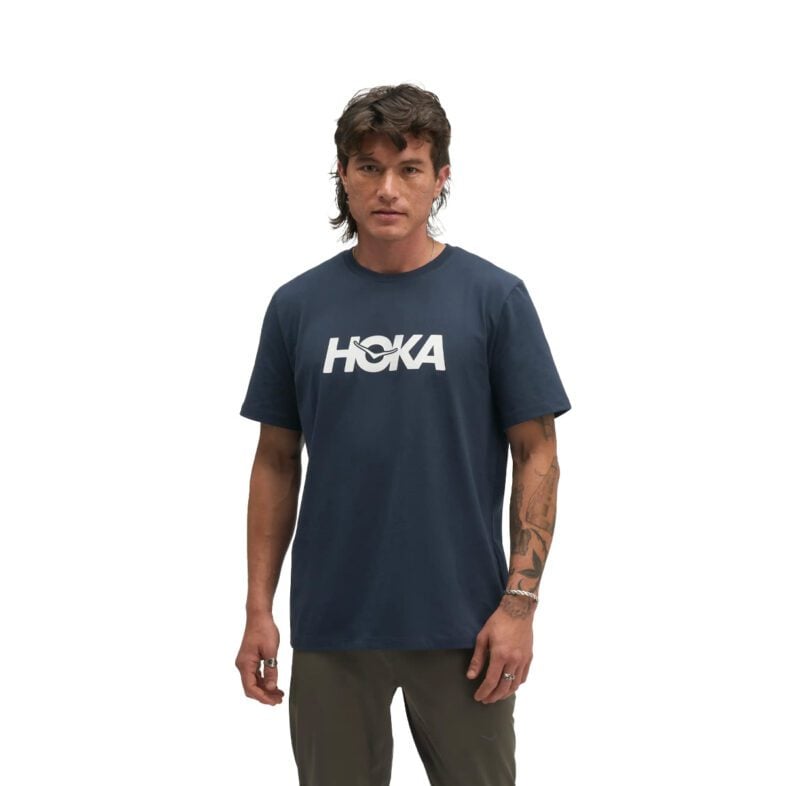 Polera Hoka Core Logo Varsity Navy - Imagen 1