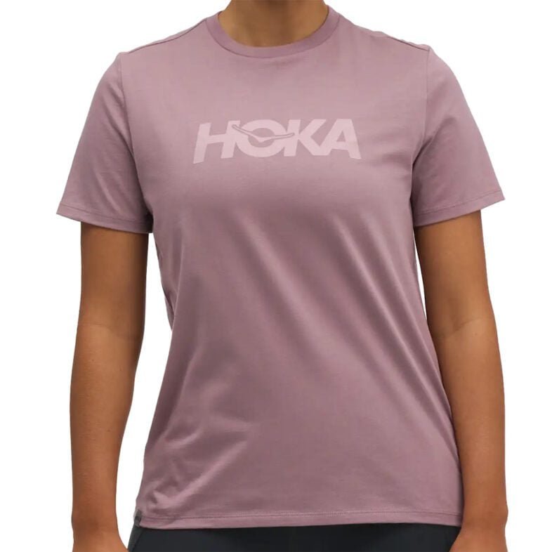 Polera Hoka Mujer Core Logo Dark Quartzite - Imagen 4
